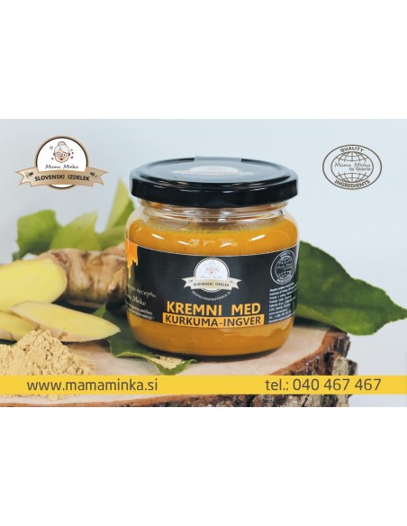 Kremni med s Kurkumo in Ingverjem