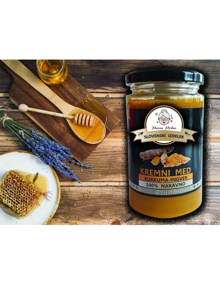 Kremni med s Kurkumo in Ingverjem