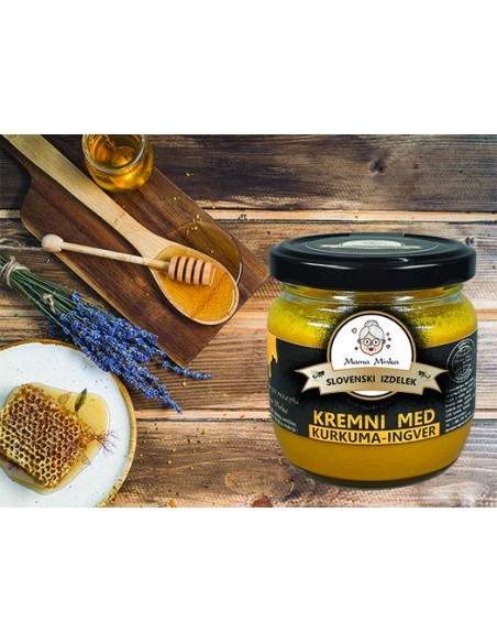 Kremni med s Kurkumo in Ingverjem