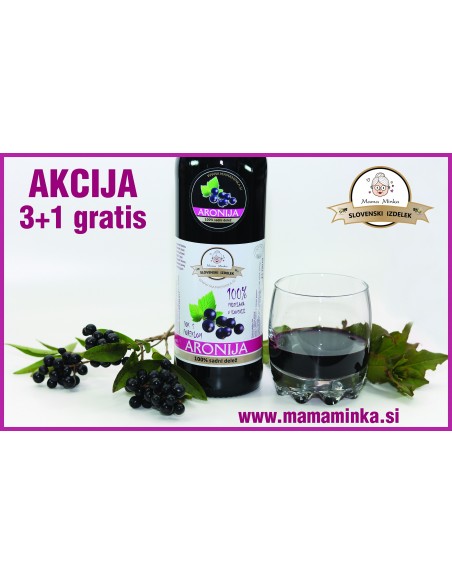 3+1   AKCIJA 100 % Sok Aronije