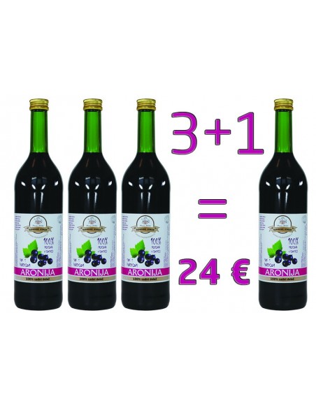 3+1   AKCIJA 100 % Sok Aronije